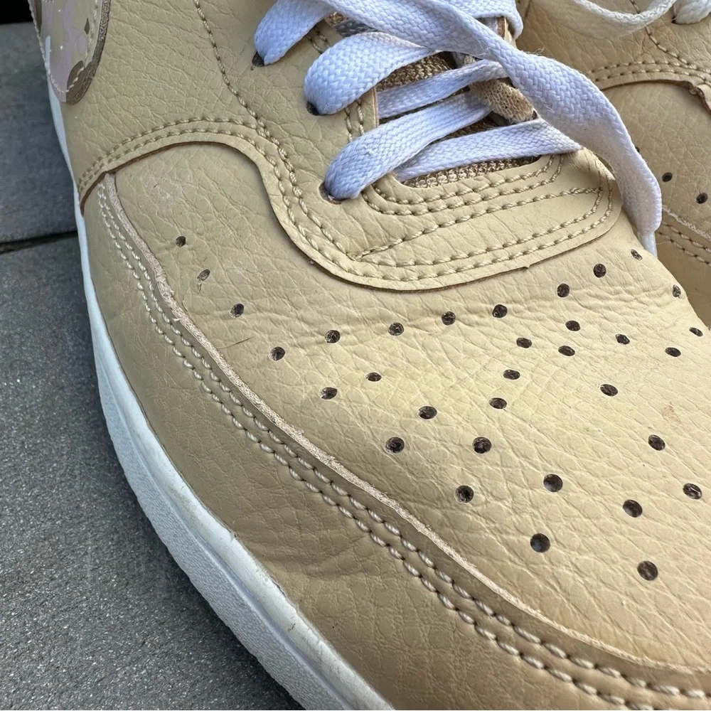 Nike Court Vision Low 'Sesame Camo' Sneakers Tan/Pink Collectible Streetwear